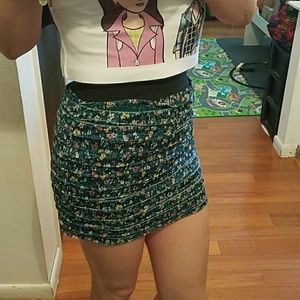 3 for $30!! Floral high waist mini skirt